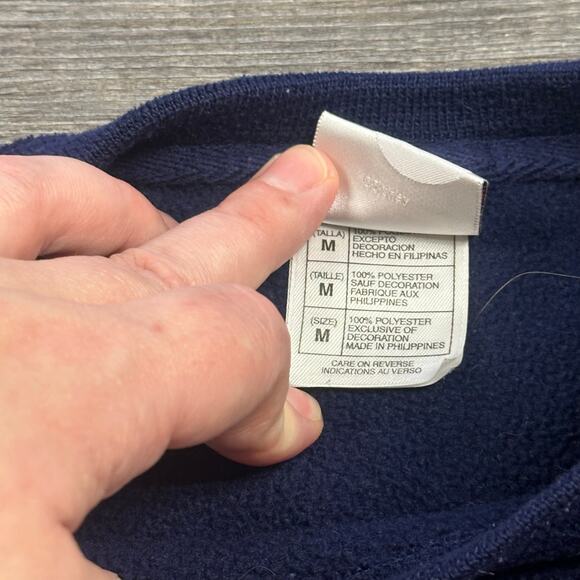 Vintage 90s Disney Winne The Pooh Blue Men M Crewneck Fleece Pullover Sweatshirt - Picture 5 of 11